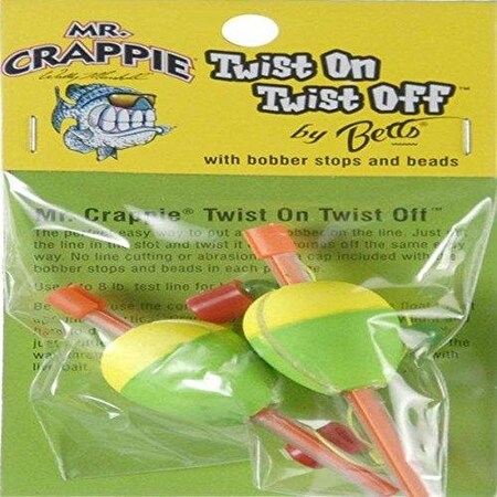 Mr. Crappie Twist On Twist Off Unweighted Pear 1 14YG 2 Pc M125P-110YG